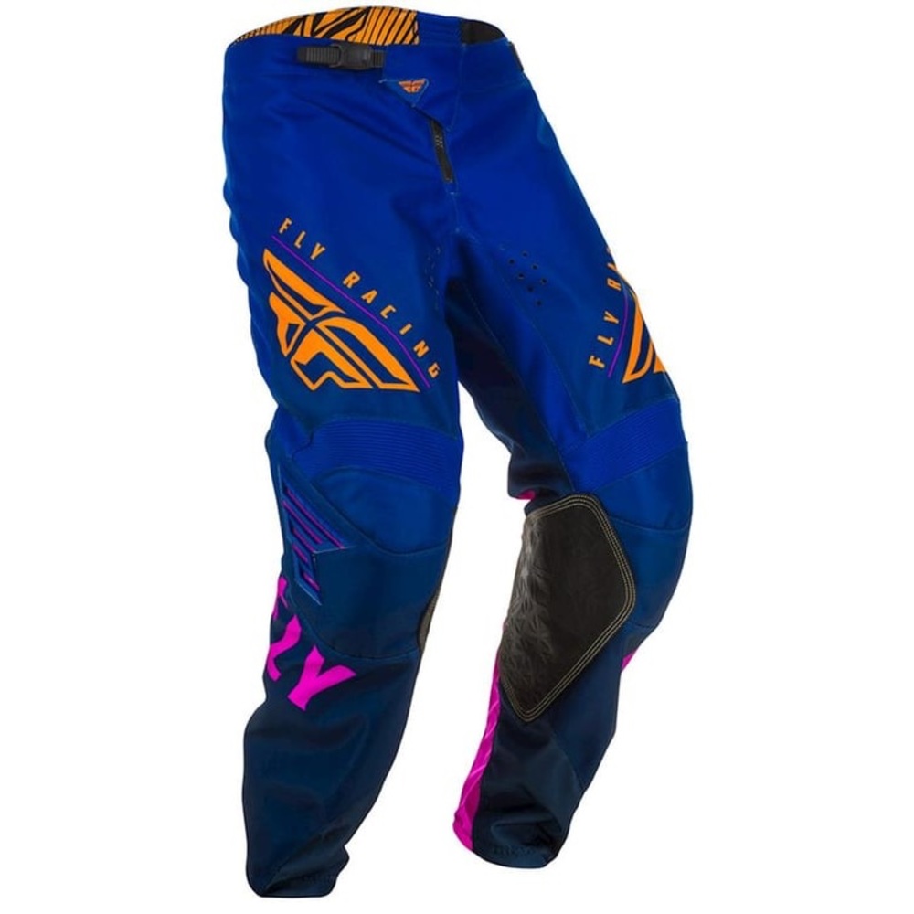 Fly Racing Youth Kinetic K220 Pants (Midnight/Blue/Orange)
